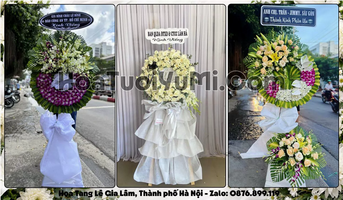 Vòng hoa viếng đám tang tại Xã Gia Lâm, Thành phố Hà Nội