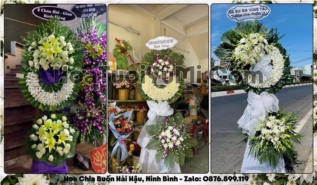 Vòng hoa viếng đám tang tại Xã Hải Hậu, Tỉnh Ninh Bình
