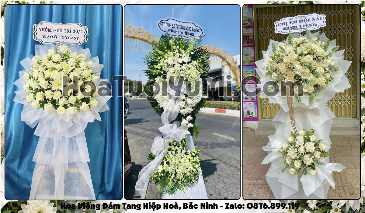 Đặt Vòng Hoa Đám Tang Tại Xã Hiệp Hoà, Tỉnh Bắc Ninh