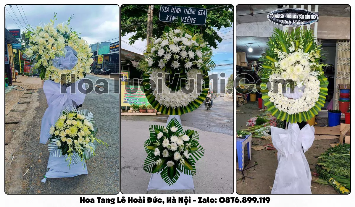 vòng hoa viếng đám tang Xã Hoài Đức Thành phố Hà Nội