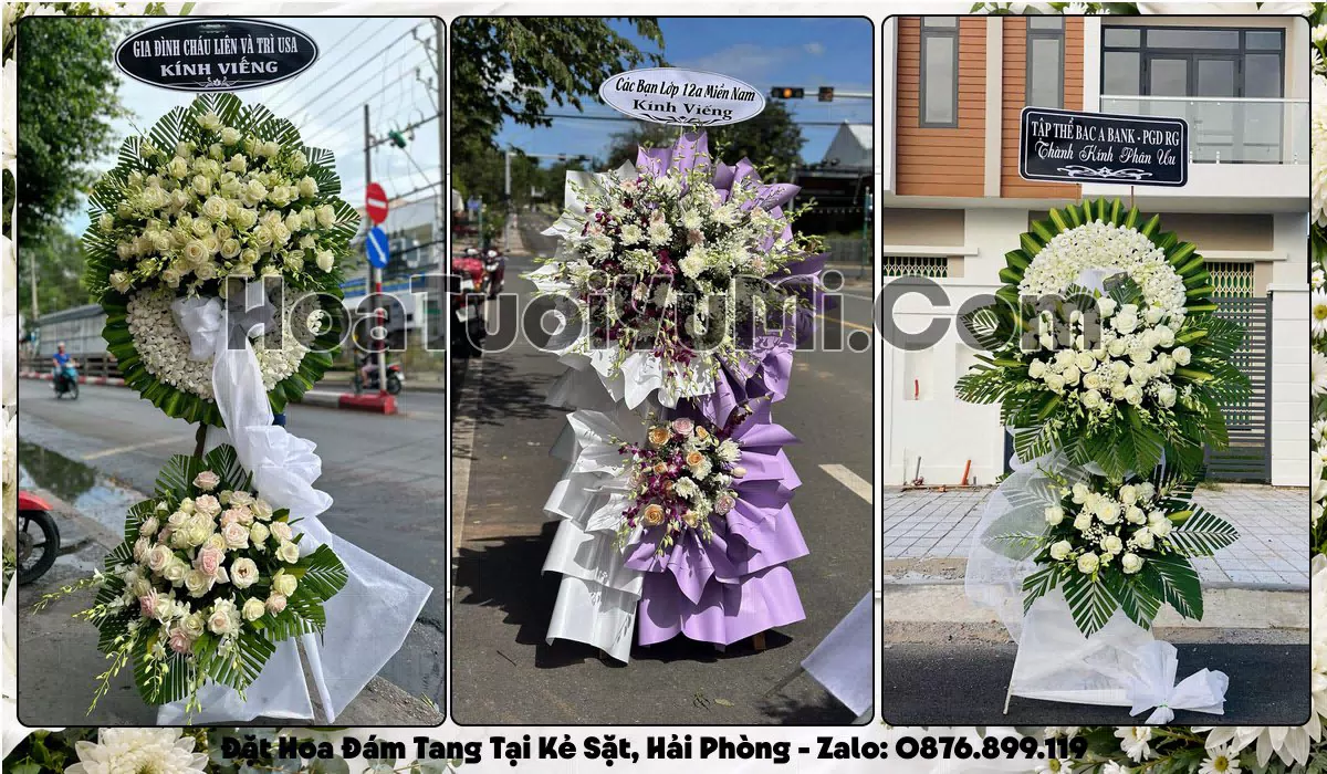 Đặt Vòng Hoa Đám Tang Tại Xã Kẻ Sặt, Thành phố Hải Phòng