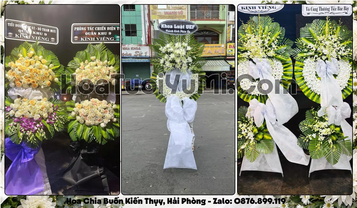 Đặt Vòng Hoa Đám Tang Tại Xã Kiến Thụy, Thành Phố Hải Phòng