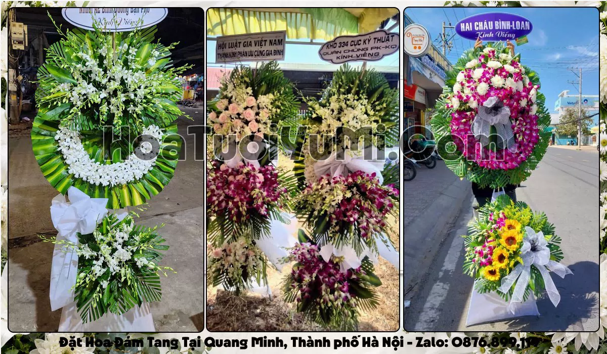 hoa tang lễ Xã Quang Minh giao tận nơi kịp giờ viếng