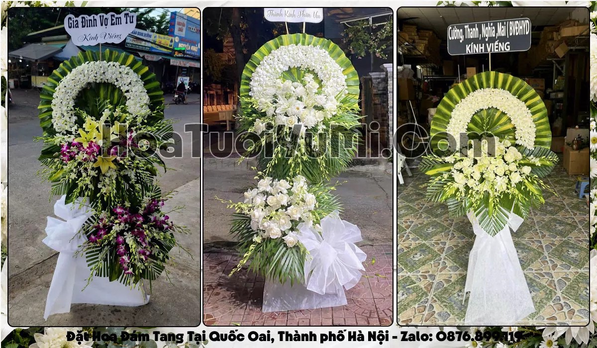Đặt Vòng Hoa Đám Tang Tại Xã Quốc Oai, Thành phố Hà Nội