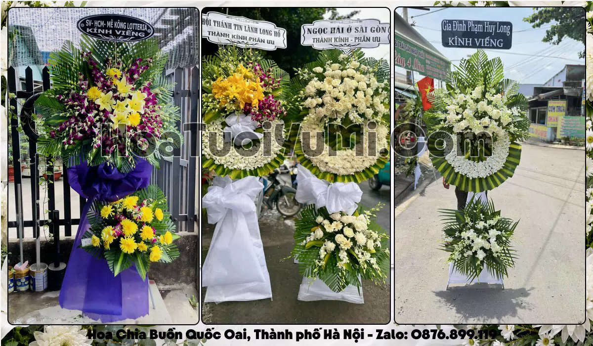 hoa tang lễ Xã Quốc Oai giao tận nơi kịp giờ viếng
