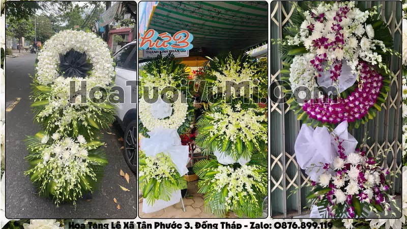 Đặt Vòng Hoa Đám Tang Tại Xã Tân Phước 3, Tỉnh Đồng Tháp