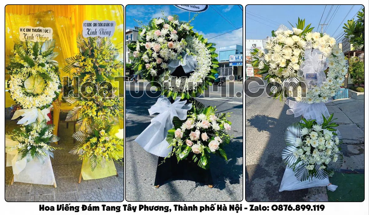 kệ hoa tang lễ giao kịp giờ viếng tại Xã Tây Phương