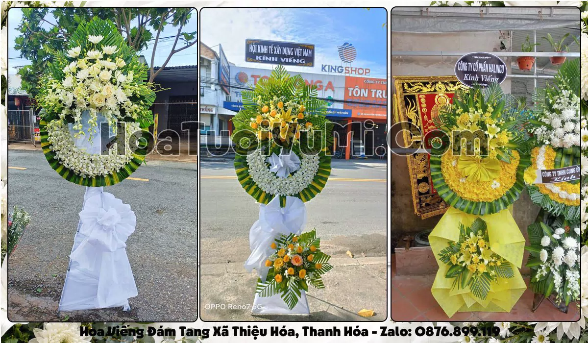 vòng hoa viếng đám tang Xã Thiệu Hóa Thanh Hóa