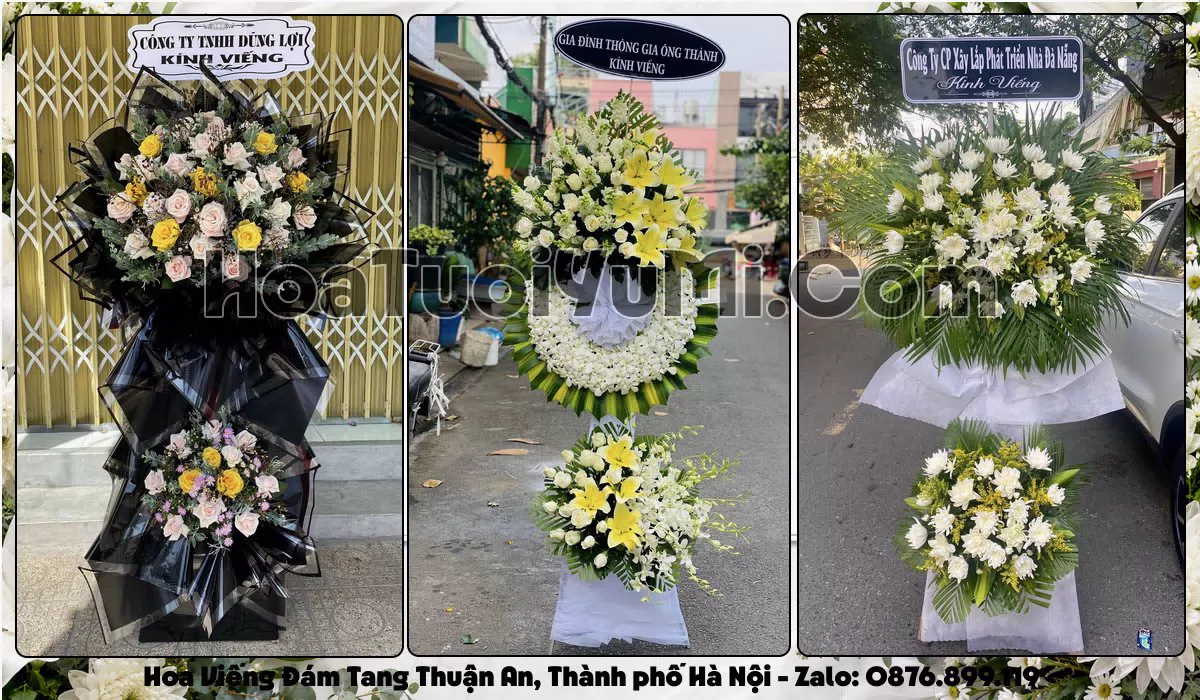 vòng hoa viếng đám tang tại Xã Thuận An