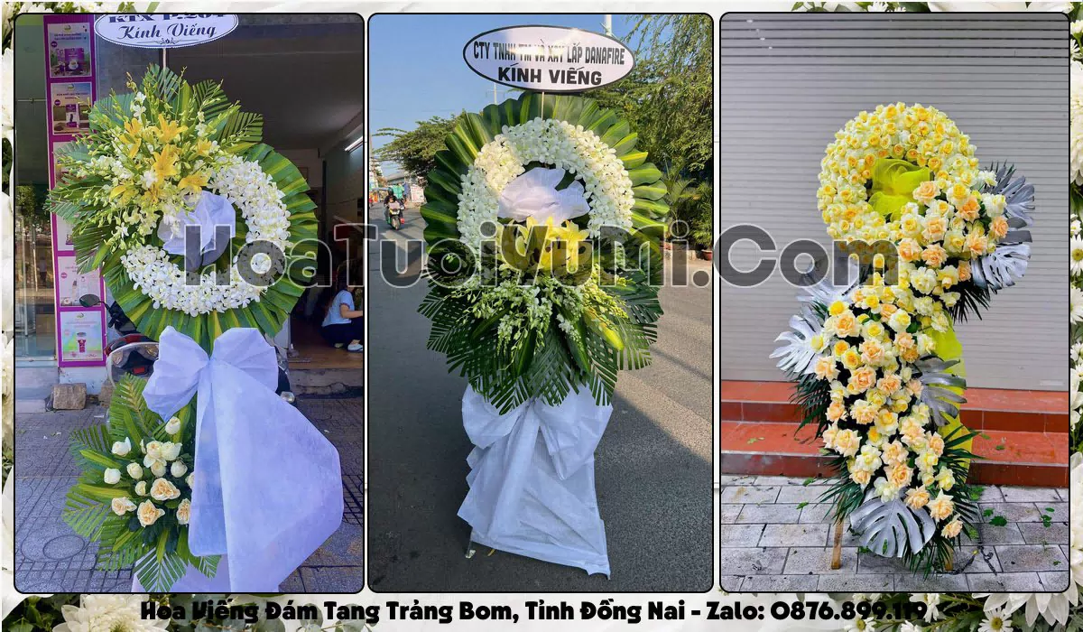 vòng hoa viếng đám tang tại Xã Trảng Bom, Tỉnh Đồng Nai