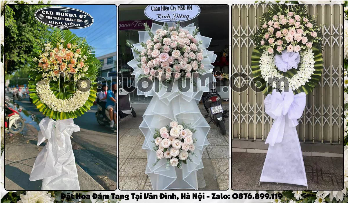 vòng hoa viếng đám tang tại Xã Vân Đình, Thành phố Hà Nội