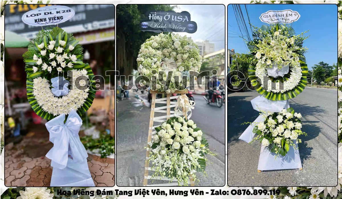 Đặt Vòng Hoa Đám Tang Tại Xã Việt Yên, Tỉnh Hưng Yên
