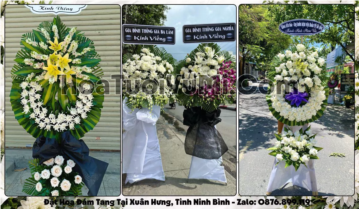 Đặt Vòng Hoa Đám Tang Tại Xã Xuân Hưng, Tỉnh Ninh Bình