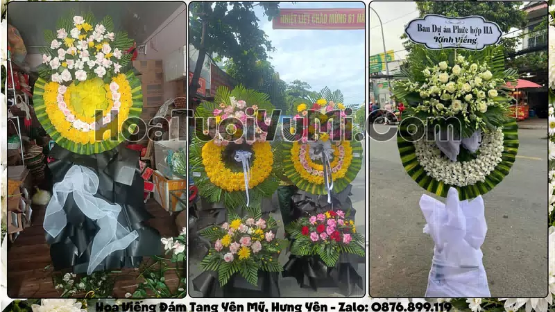 Đặt Vòng Hoa Đám Tang Tại Xã Yên Mỹ, Tỉnh Hưng Yên