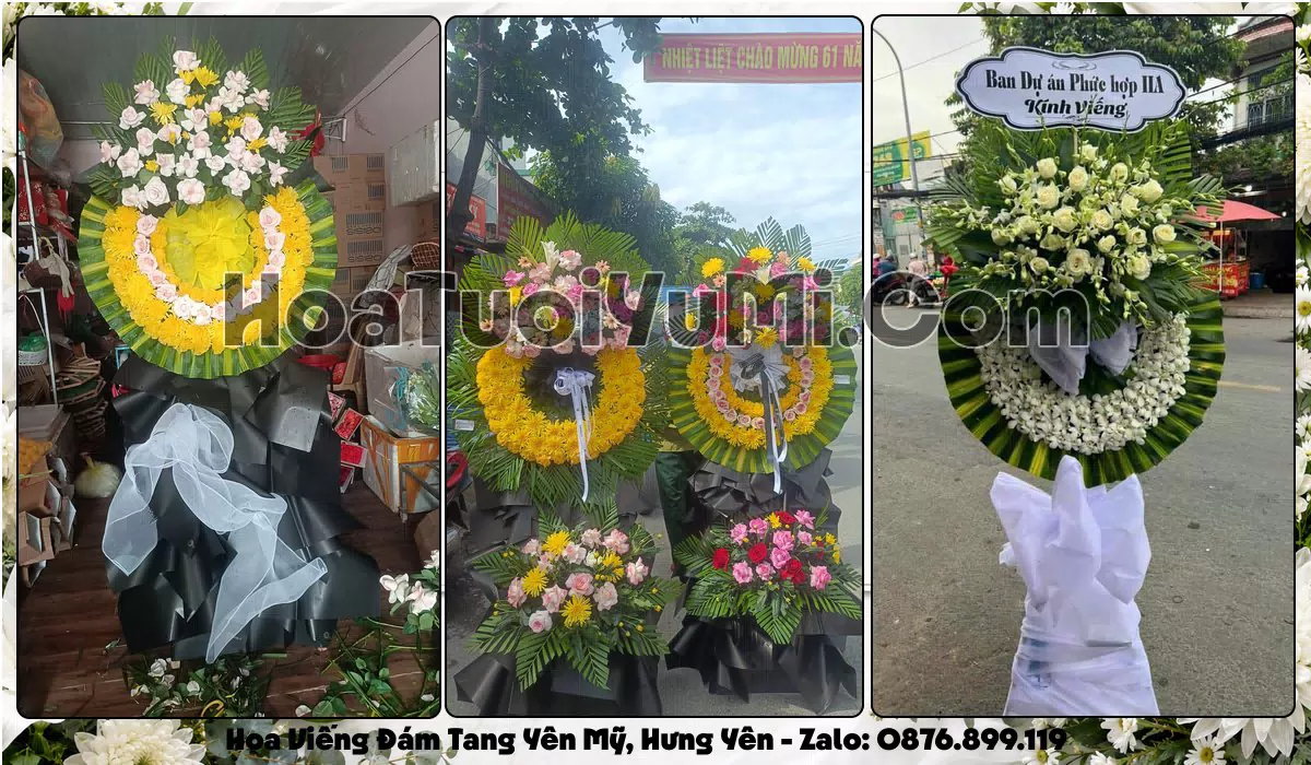 Đặt Vòng Hoa Đám Tang Tại Xã Yên Mỹ, Tỉnh Hưng Yên