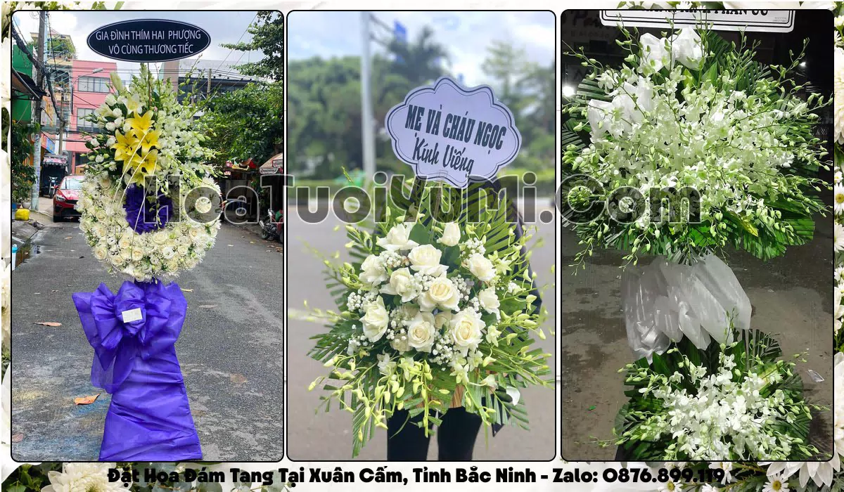 vòng hoa viếng đám tang tại Xã Xuân Cẩm